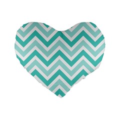 Zig Zags Pattern Standard 16  Premium Heart Shape Cushions by Valentinaart