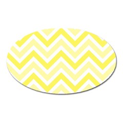 Zig Zags Pattern Oval Magnet by Valentinaart