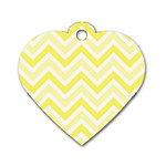 Zig zags pattern Dog Tag Heart (One Side) Front