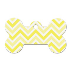 Zig Zags Pattern Dog Tag Bone (one Side) by Valentinaart