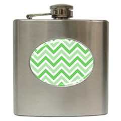 Zig Zags Pattern Hip Flask (6 Oz) by Valentinaart