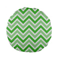 Zig Zags Pattern Standard 15  Premium Flano Round Cushions by Valentinaart