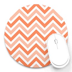 Zig Zags Pattern Round Mousepads