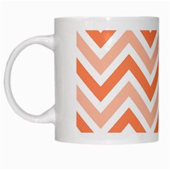 Zig Zags Pattern White Mugs