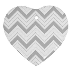 Zig zags pattern Heart Ornament (Two Sides)