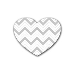 Zig zags pattern Rubber Coaster (Heart) 