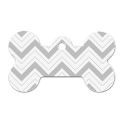 Zig zags pattern Dog Tag Bone (One Side)