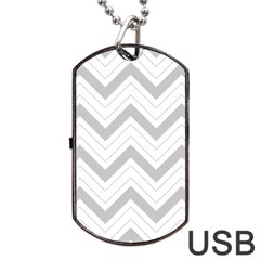 Zig zags pattern Dog Tag USB Flash (One Side)