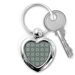 Decorative Ornamental Geometric Pattern Key Chains (heart)  by TastefulDesigns