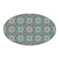 Decorative Ornamental Geometric Pattern Oval Magnet by TastefulDesigns