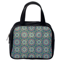 Decorative Ornamental Geometric Pattern Classic Handbags (one Side) by TastefulDesigns