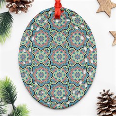 Decorative Ornamental Geometric Pattern Oval Filigree Ornament (two Sides) by TastefulDesigns