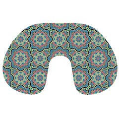 Decorative Ornamental Geometric Pattern Travel Neck Pillows by TastefulDesigns