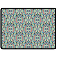 Decorative Ornamental Geometric Pattern Double Sided Fleece Blanket (large)  by TastefulDesigns