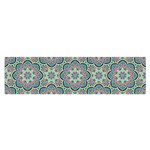 Decorative Ornamental Geometric Pattern Satin Scarf (Oblong) Front