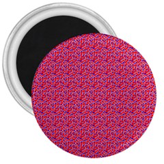 Red White And Blue Leopard Print  3  Magnets by PhotoNOLA