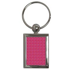 Red White And Blue Leopard Print  Key Chains (rectangle) 