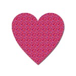 Red White and Blue Leopard Print  Heart Magnet Front