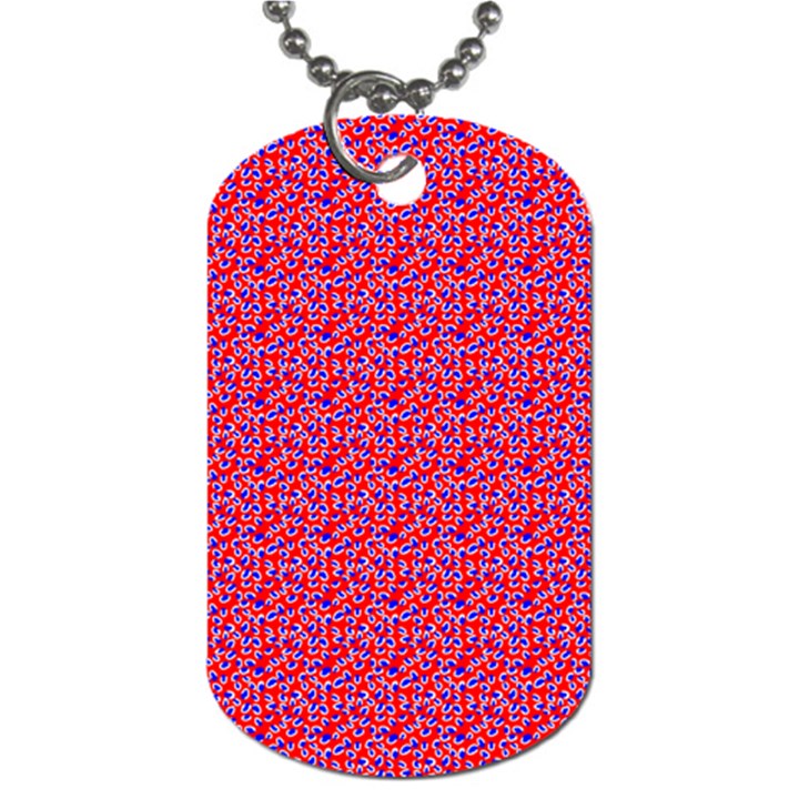 Red White and Blue Leopard Print  Dog Tag (Two Sides)