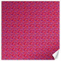 Red White And Blue Leopard Print  Canvas 12  X 12  