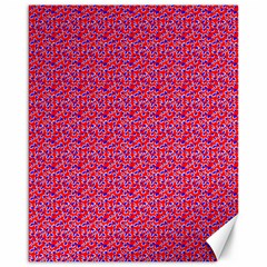 Red White And Blue Leopard Print  Canvas 16  X 20   by PhotoNOLA