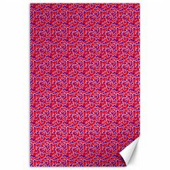 Red White And Blue Leopard Print  Canvas 24  X 36 