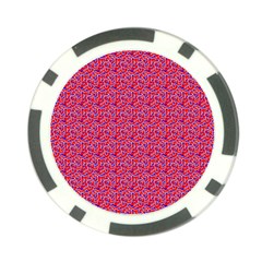 Red White And Blue Leopard Print  Poker Chip Card Guard by PhotoNOLA