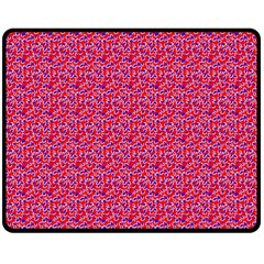 Red White And Blue Leopard Print  Fleece Blanket (medium)  by PhotoNOLA