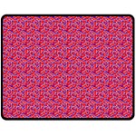 Red White and Blue Leopard Print  Fleece Blanket (Medium)  60 x50  Blanket Front