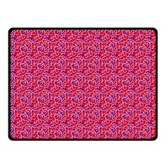 Red White And Blue Leopard Print  Fleece Blanket (small)