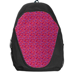 Red White And Blue Leopard Print  Backpack Bag by PhotoNOLA