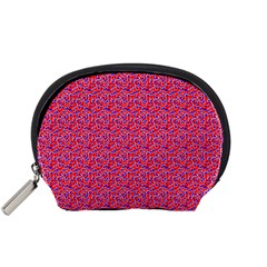 Red White And Blue Leopard Print  Accessory Pouches (small)  by PhotoNOLA