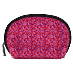 Red White And Blue Leopard Print  Accessory Pouches (large)  by PhotoNOLA