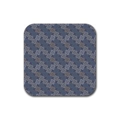 Decorative Ornamental Geometric Pattern Rubber Coaster (square)  by TastefulDesigns