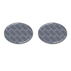 Decorative Ornamental Geometric Pattern Cufflinks (oval) by TastefulDesigns