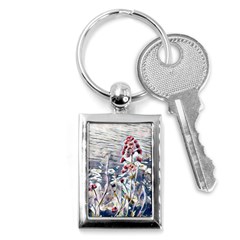 Port Flowers Key Chains (rectangle)  by DeneWestUK