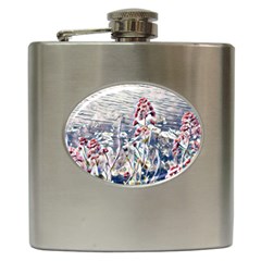 Port Flowers Hip Flask (6 Oz) by DeneWestUK