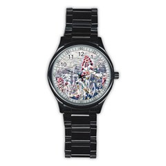 Port Flowers Stainless Steel Round Watch