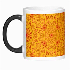 Solar Mandala  Orange Rangoli  Morph Mug by bunart