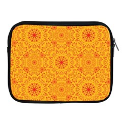 Solar Mandala  Orange Rangoli  Apple Ipad Zipper Case by bunart