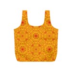 Solar mandala. Orange rangoli. Full Print Recycle Bag (S) Front