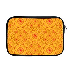 Solar Mandala  Orange Rangoli  Apple Macbook Pro 17  Zipper Case by bunart