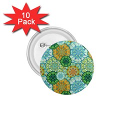 Forest Spirits  Green Mandalas  1 75  Button (10 Pack) 