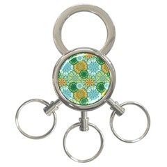 Forest Spirits  Green Mandalas  3-ring Key Chain by bunart