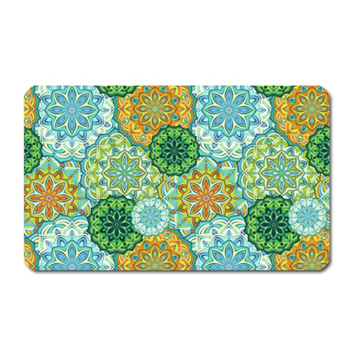 Forest Spirits. Green mandalas. Magnet (Rectangular)