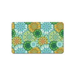 Forest Spirits  Green Mandalas  Magnet (name Card) by bunart