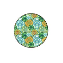 Forest Spirits  Green Mandalas  Hat Clip Ball Marker (4 Pack) by bunart