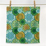 Forest Spirits. Green mandalas. Face Towel Front