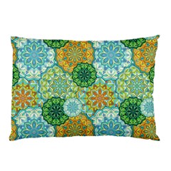 Forest Spirits  Green Mandalas  Pillow Case