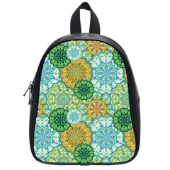 Forest Spirits  Green Mandalas  School Bag (small) by bunart